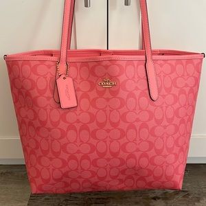 Pink Coach Tote